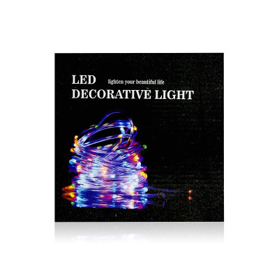 Гирлянда медный провод USB 20,0м 200LED (микс) COPPER-WIRE-200M-3