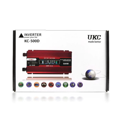 Перетворювач інвертер AC/DC 500Вт 12В LCD KC-500D