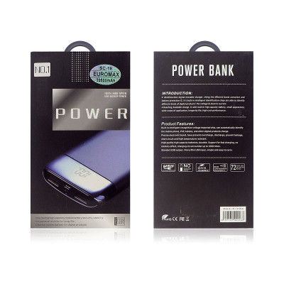 Внешний аккумулятор (power bank) EUROMAX 30500мАч (6000мАч)