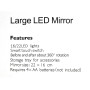 Зеркало настольное с подстветкой 16 led 00077