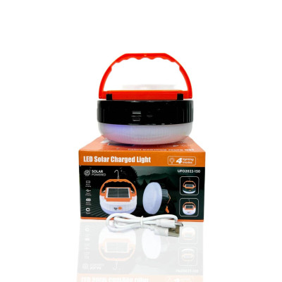 Лампа диодная Bailong для кемпинга Solar Type-C UFO2022-150