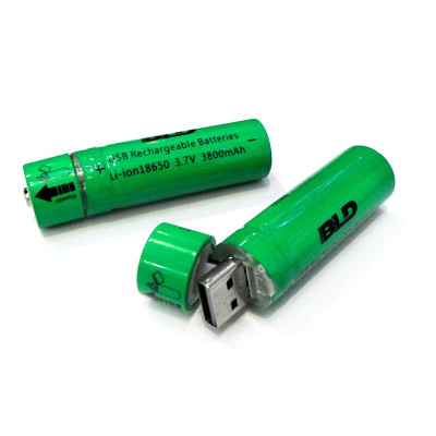 Аккумулятор 18650 с зарядкой USB BLD 3800мАч 3,7В