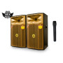 Акустические колонки Rock Music 2х100Вт 15" 79x48x44см USB/SD/FM/BT/MIC L/R RC-1504 0,5ш