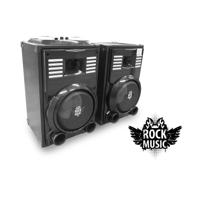 Акустические колонки Rock Music 2х30Вт 8 дюймов 50х30х30см USB/SD/FM/BT/ДУ L/R