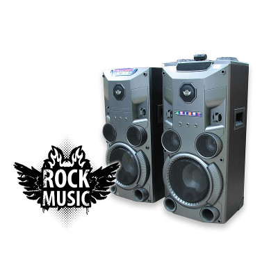 Акустические колонки Rock Music 2х50Вт 8 дюймов 70х32х28см USB/SD/FM/BT/ДУ