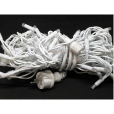 Гирлянда Дождик белый провод 3,3мм с вилкой матовая круглая лампа уличная 120LED (белый) 120-SHORT-CURTAIN-W-1