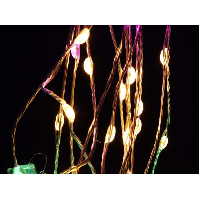 Гірлянда мідний дріт Штора 3,0мХ1,0м Крапля 300LED (теплий білий) COPPER-WIRE-300WW-8