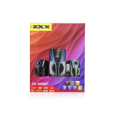 Музыкальный центр 2.1 15Вт+2х5Вт BT/FM/USB/SD/ДУ ZXX ZX-4809BT