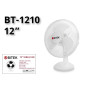 Вентилятор настольный BITEK 12" (30см) 110Вт 3 пласт. лоп. белый BT-1210
