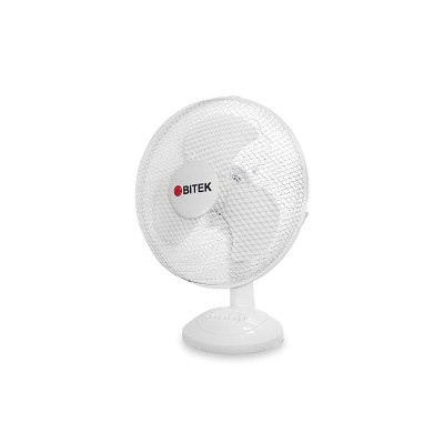 Вентилятор настольный BITEK 12" (30см) 110Вт 3 пласт. лоп. белый BT-1210