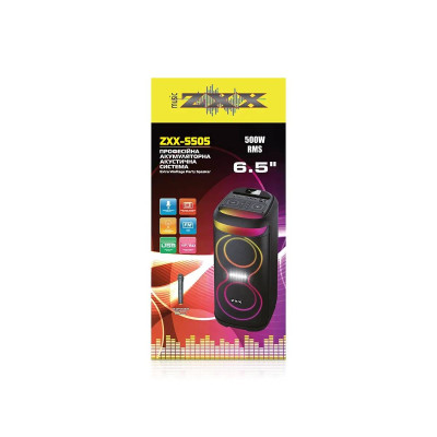 Акустическая переносная колонка ZXX-5505 40Вт 6,5" 60х27х30см USB/TF/FM/BT/MIC/AUX