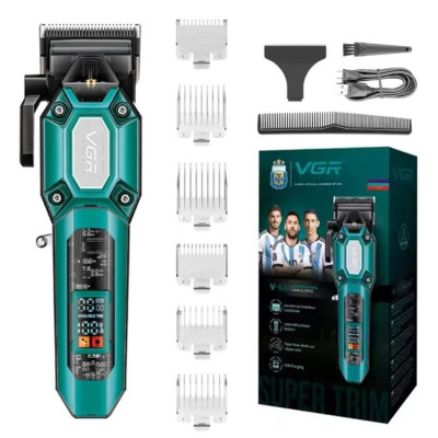 Машинка для стрижки волос профессиональная VGR V-600 Green
