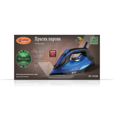 Утюг паровой с керамической подошвой 3200Вт BITEK BT-1321B