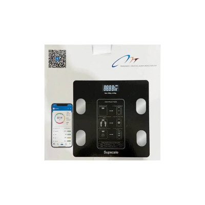 Весы электронные бытовые напольные 180кг стеклянные квадратные Supscale LED экран