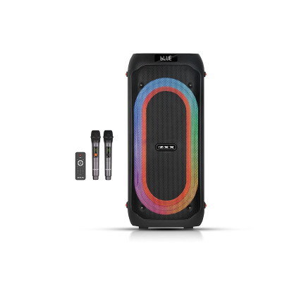 Акустическая переносная колонка ZXX-9095 80Вт 2×6,5" USB/TWS/TF/REC/LED/EQ/BT/2MIC/ДК