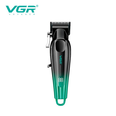 Машинка для стрижки волос профессиональная VGR V-662 Green Black