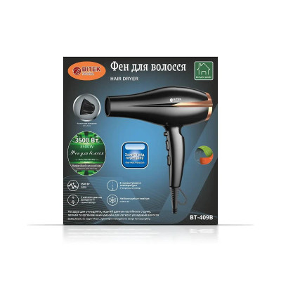 Фен для волос 3500Вт BITEK BT-409B