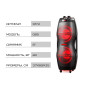 Акустическая переносная колонка Wesyman 80Вт 8" 37x89x35см USB/SD/FM/BT/MIC Q85