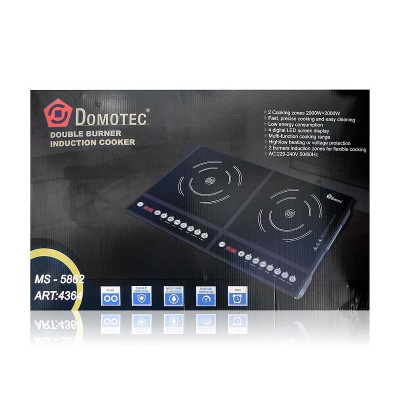 Электроплита индукционная 2 конфорки Domotec MS-5862