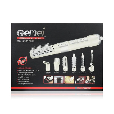 Фэн стайлер 7 в 1 1200Вт Gemei GM-4836