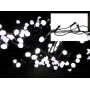 Гірлянда чорний провід кругла матова лампа 100LED (білий) LED100W-10