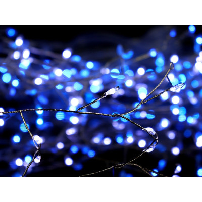 Гірлянда мідний дріт Штора 3,0мХ1,0м 200LED (білий-синій) COPPER-WIRE-200WB-6
