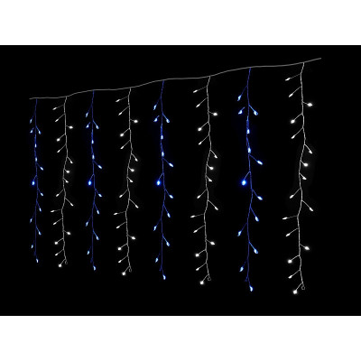 Гірлянда мідний дріт Штора 3,0мХ1,0м 200LED (білий-синій) COPPER-WIRE-200WB-6