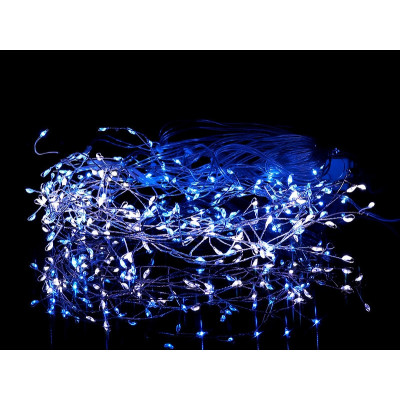 Гірлянда мідний дріт Штора 3,0мХ1,0м 200LED (білий-синій) COPPER-WIRE-200WB-6