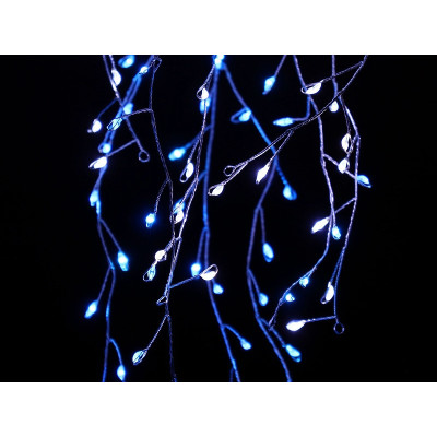 Гірлянда мідний дріт Штора 3,0мХ1,0м 200LED (білий-синій) COPPER-WIRE-200WB-6