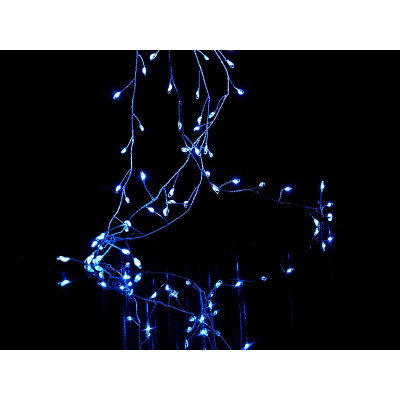 Гірлянда мідний дріт Штора 3,0мХ1,0м 200LED (білий-синій) COPPER-WIRE-200WB-6