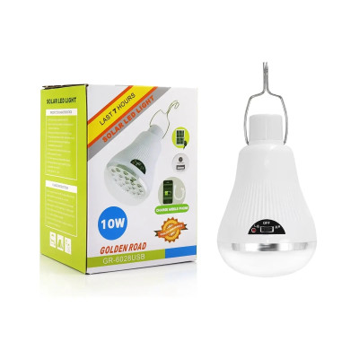 Лампа диодная для кемпинга USB Solar панель Golden Road GR-6028USB