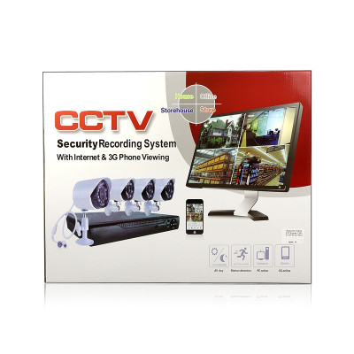 Видеорегистратор DVR 4 камеры 0,3Мп 6145H-P4