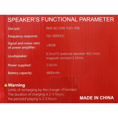 Колонка музыкальная портативная Bluetooth JBK-6510