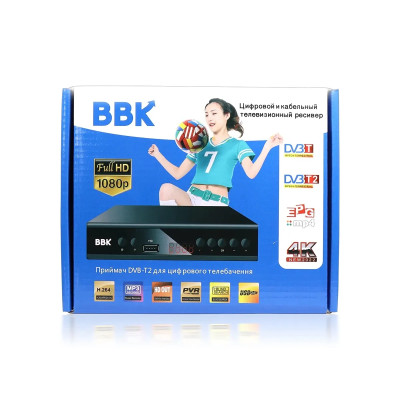 Цифровой эфирный приемник с экраном DVB-T2 BBK IPTV/YouTube/WiFi/MP4/4K/1080