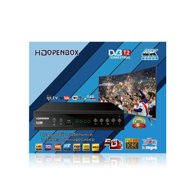 Цифровой эфирный приемник с экраном DVB-T2 OpenBox IPTV/YouTube/WiFi/MP4/4K/1080