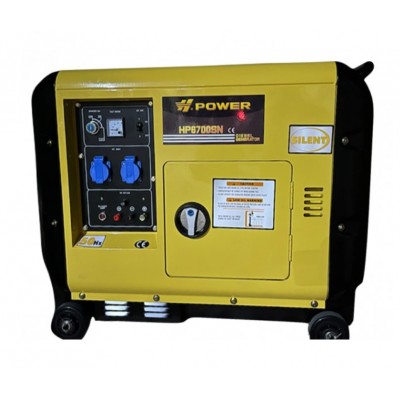 Дизельный в кожухе Honker Power HP6700SN, однофазный 220V, 50Hz, 5KVA (5,5KVA), объем 13,5л
