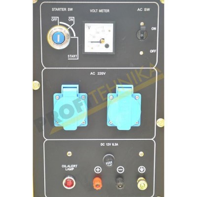 Дизельный в кожухе Honker Power HP6700SN, однофазный 220V, 50Hz, 5KVA (5,5KVA), объем 13,5л