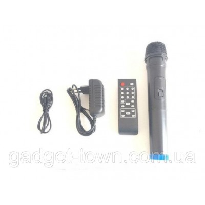 Колонка на аккумуляторе с беспроводным микрофоном Ailiang UF-1018 /100W (USB/Bluetooth/FM)