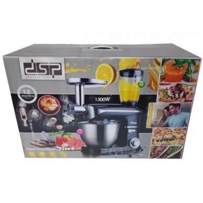 Кухонный комбайн DSP 3 в 1 Тестомес Мясорубка Блендер 1300 ватт