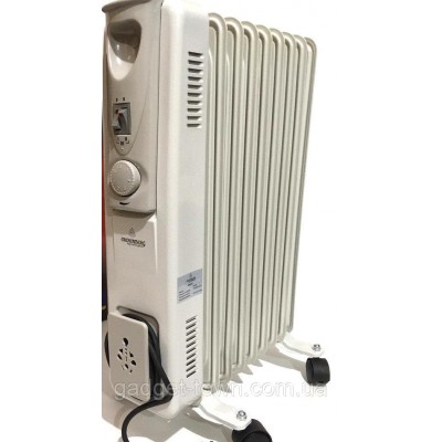 Масляный радиатор Crownberg, масляный обогреватель на 9 секций 2000Вт с терморегулятором