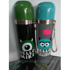 Детский металлический термос на 450 мл миньон, микки маус,покемон, hello kitty, дораэмон,хелоу китти