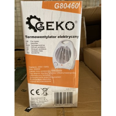 Тепловентилятор, обогреватель,калорифер дуйка GEKO бытовой
