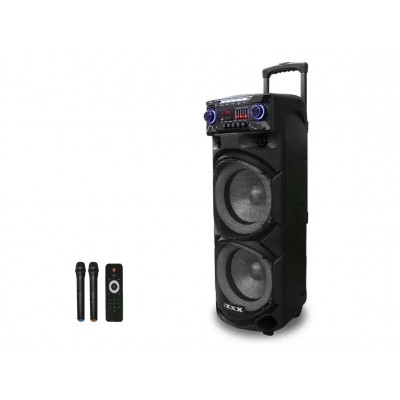 Колонка с аккумулятором ZXX-9292 / 2x10"/ 2x125W/ 2 радиомикрофона/ TMG ORIGINAL
