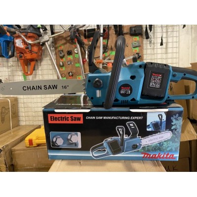 Аккумуляторная пила Makita Electric Saw два АКБ (72 вольт 6 Аh) бесщеточный двигатель, шина 41 см
