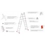 Лестница алюминиевая универсальная 4-секционная Step&Loft 4х4 сх. Высота 4.31 м