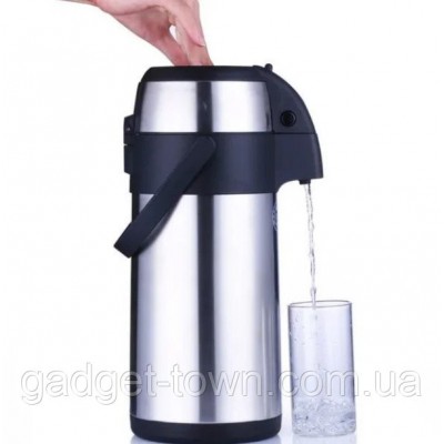 Термос помповий нержавейка Crownberg CB 5L