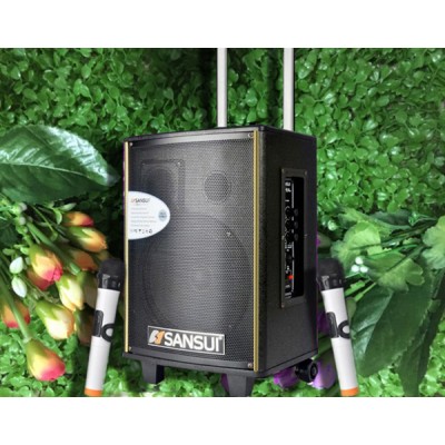 Аккумуляторная колонка с усилителем Sansui SA1-10 + 2 радиомикрофона