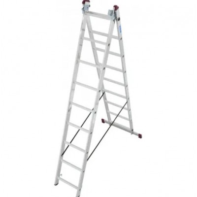 Лестница алюминиевая универсальная 3-секционная Step&Loft 3х9 сх. Высота 5.93 м