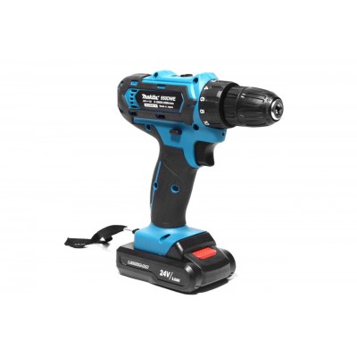 Шуруповерт аккумуляторный Makita 550DWE и набор инструментов в кейсе (Макита 24V 5A/h) 2 аккумулятора