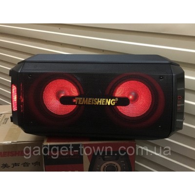 Портативная колонка с микрофонами TMS208-01 / 150W (USB/FM/Bluetooth) Супер звук!